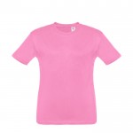 T-shirt de tamanho infantil para oferecer cor cor-de-rosa primeira vista