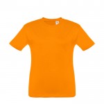 T-shirt de tamanho infantil para oferecer cor cor-de-laranja primeira vista