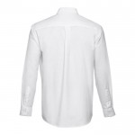 Camisa elegante de manga comprida com logo cor branco segunda vista