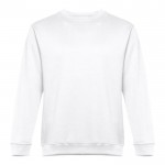 Sweatshirt básica personalizável com a marca cor branco primeira vista