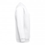 Sweatshirt básica personalizável com a marca cor branco terceira vista