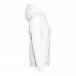 Sweatshirt confortável com capuz e logotipo cor branco terceira vista