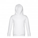 Sweatshirt de tamanho infantil com logotipo cor branco sexta vista
