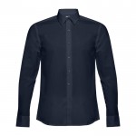 Camisa com logo para vestuário de empresa cor azul-marinho primeira vista