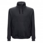 Sweatshirt desportiva personalizável com logo cor preto primeira vista