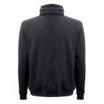 Sweatshirt desportiva personalizável com logo cor preto segunda vista