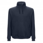Sweatshirt desportiva personalizável com logo cor azul-marinho primeira vista