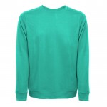 Sweatshirt em pelúcia italiana 240 g/m2 cor turquesa primeira vista