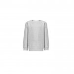 Sweatshirt em algodão e poliéster reciclado 300 g/m2 THC DELTA KIDS cor cinzento mesclado primeira vista