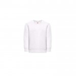 Sweatshirt em algodão e poliéster 300 g/m2 THC DELTA KIDS WH cor branco primeira vista