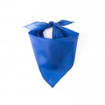 Clássico lenço triangular de poliéster em cores vibrantes cor azul segunda vista