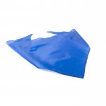 Clássico lenço triangular de poliéster em cores vibrantes cor azul terceira vista