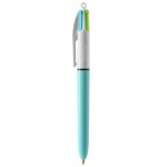 Originais canetas com logo e tinta de 4 cores cor azul-claro