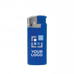 Isqueiros eletrónicos da BIC® personalizados  cor azul-marinho vista com o logo impresso