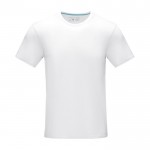 T-shirt homem algodão orgânico GOTS 160 g/m2 Elevate NXT cor branco segunda vista frontal