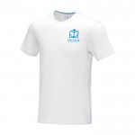 T-shirt homem algodão orgânico GOTS 160 g/m2 Elevate NXT cor branco vista impressão serigrafia