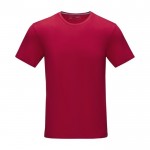 T-shirt homem algodão orgânico GOTS 160 g/m2 Elevate NXT cor vermelho segunda vista frontal
