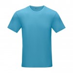 T-shirt homem algodão orgânico GOTS 160 g/m2 Elevate NXT cor azul segunda vista frontal