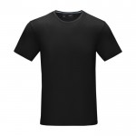T-shirt homem algodão orgânico GOTS 160 g/m2 Elevate NXT cor preto segunda vista frontal