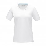 T-shirt mulher algodão orgânico GOTS 160 g/m2 Elevate NXT cor branco segunda vista frontal