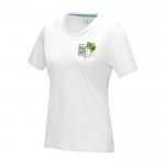 T-shirt mulher algodão orgânico GOTS 160 g/m2 Elevate NXT cor branco vista impressão serigrafia