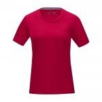 T-shirt mulher algodão orgânico GOTS 160 g/m2 Elevate NXT cor vermelho segunda vista frontal