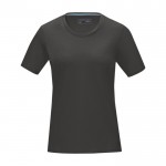 T-shirt mulher algodão orgânico GOTS 160 g/m2 Elevate NXT cor cinzento-escuro segunda vista frontal
