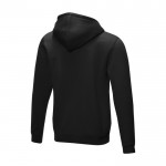 Sweatshirt algodão orgânico GOTS para homem 280 g/m2 Elevate NXT cor preto terceira vista traseira