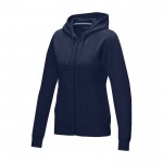 Sweatshirt algodão orgânico GOTS para mulher 280 g/m2 Elevate NXT cor azul-marinho
