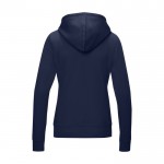 Sweatshirt algodão orgânico GOTS para mulher 280 g/m2 Elevate NXT cor azul-marinho segunda vista traseira