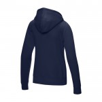 Sweatshirt algodão orgânico GOTS para mulher 280 g/m2 Elevate NXT cor azul-marinho terceira vista traseira
