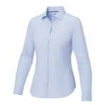 Camisa sustentável mulher 121 g/m2 cor azul-claro