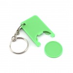 Porta-chaves com moeda para o supermercado cor verde