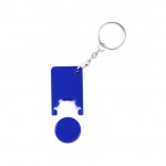 Porta-chaves com moeda para o supermercado cor azul