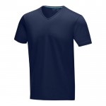 T-shirts em material orgânico com logotipo cor azul-escuro