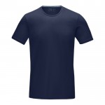 T-shirt orgânica para personalizar com logo cor azul-escuro
