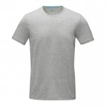T-shirt orgânica para personalizar com logo cor cinzento