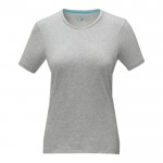 T-shirt orgânica de mulher para oferecer cor cinzento