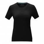 T-shirt orgânica de mulher para oferecer cor preto