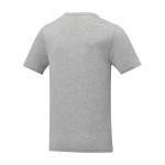 T-shirt gola em V de homem algodão 160 g/m2 Elevate Life cor cinzento terceira vista traseira