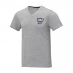 T-shirt gola em V de homem algodão 160 g/m2 Elevate Life cor cinzento vista impressão serigrafia