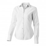 Camisa de manga comprida para mulher com logo cor branco