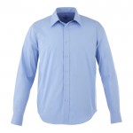 Camisas em tecido elástico para empresas cor azul-claro