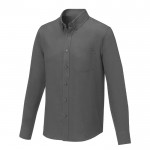 Camisa de manga comprida 130 g/m2 cor cinzento-escuro