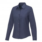 Camisa de manga comprida mulher 130 g/m2 cor azul-marinho
