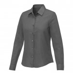 Camisa de manga comprida mulher 130 g/m2 cor cinzento-escuro