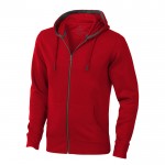 Sweatshirt com capuz e fecho 300 g/m2 cor vermelho