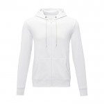 Sweatshirt com capuz de algodão homem 240 g/m2 Elevate Essentials cor branco segunda vista frontal