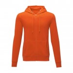 Sweatshirt com capuz de algodão homem 240 g/m2 Elevate Essentials cor cor-de-laranja segunda vista frontal