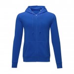 Sweatshirt com capuz de algodão homem 240 g/m2 Elevate Essentials cor azul segunda vista frontal